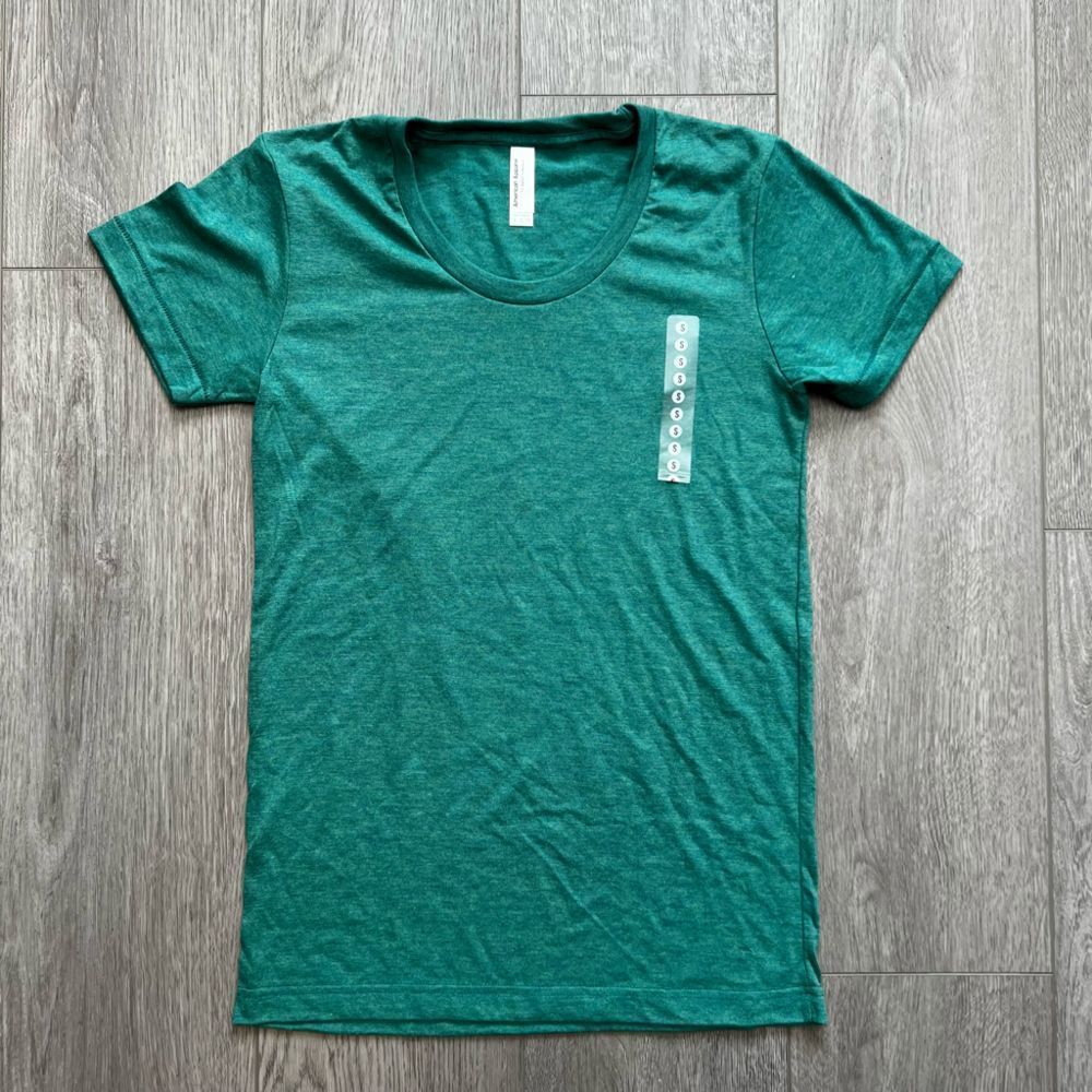 American Apparel Tri Blend Collection T Shirt Green Evergreen Small